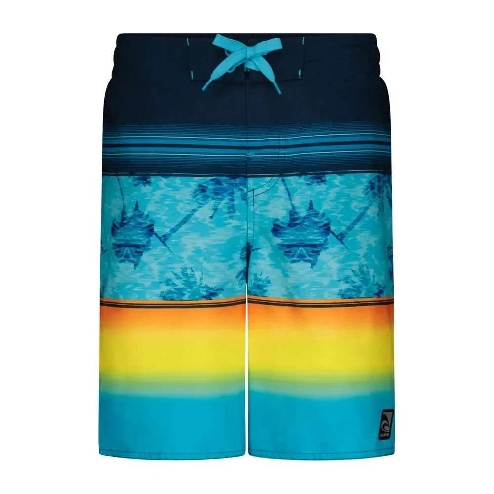 Laguna Boys Blue Palm Tree Swim Trunks UPF 50 Size‎ M 10/12